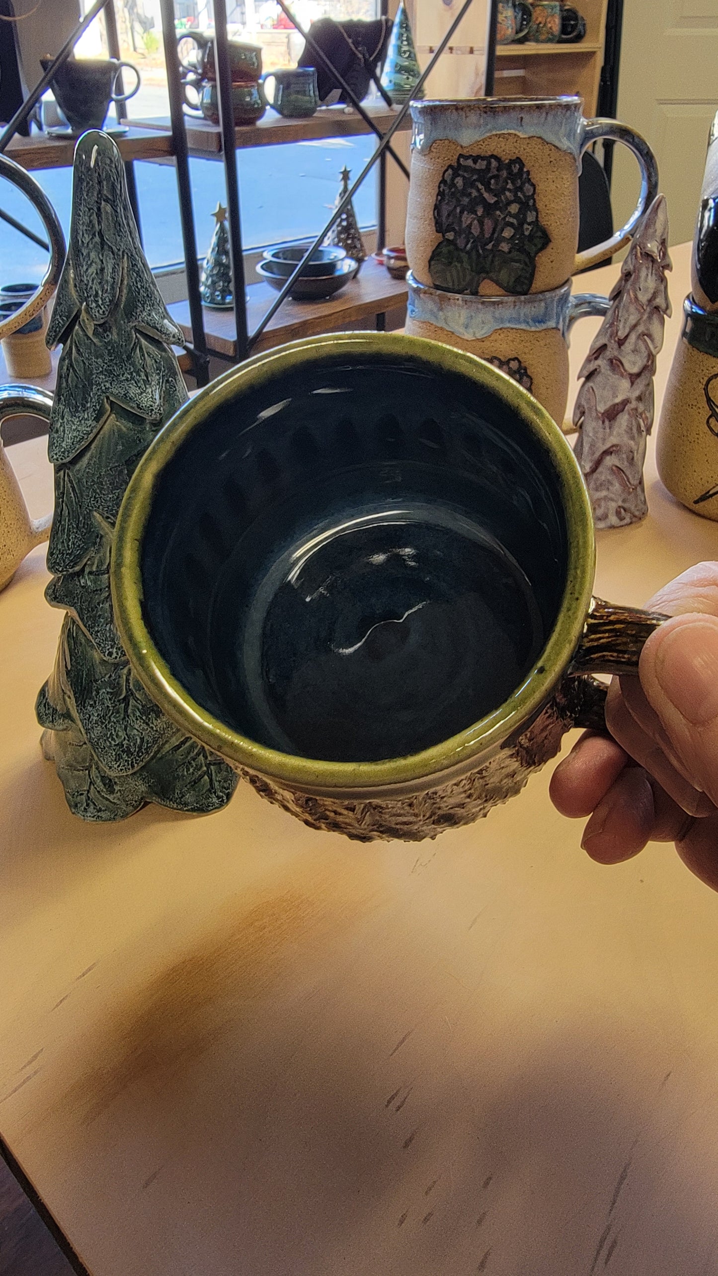 Tree Bark Textured Mug