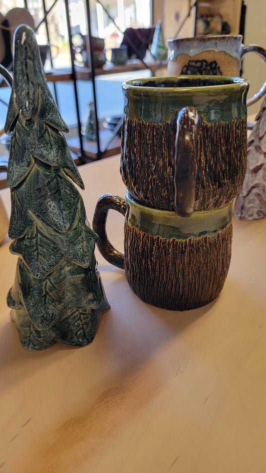 Tree Bark Textured Mug